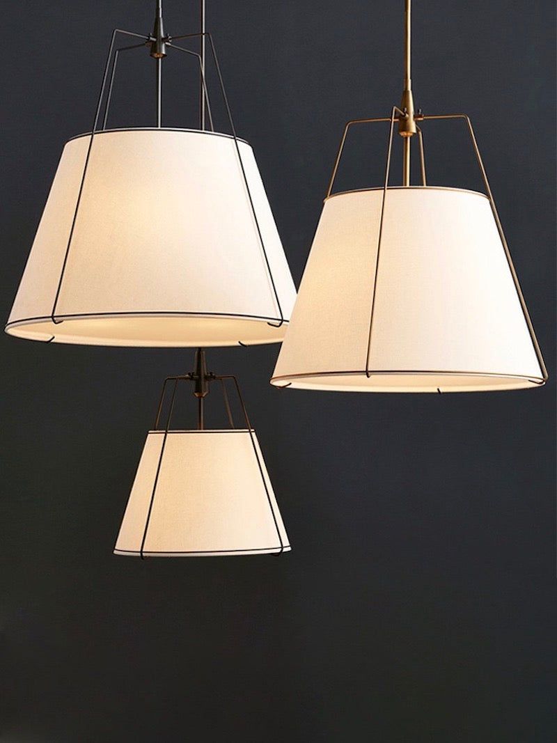 Modern Minimalist Fabric Tapered Pendant Lamp