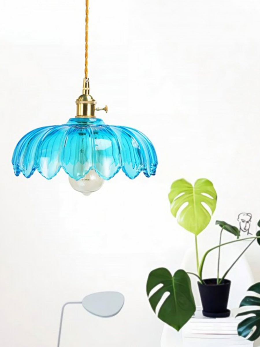 Retro Tulip Glass Pendant Light