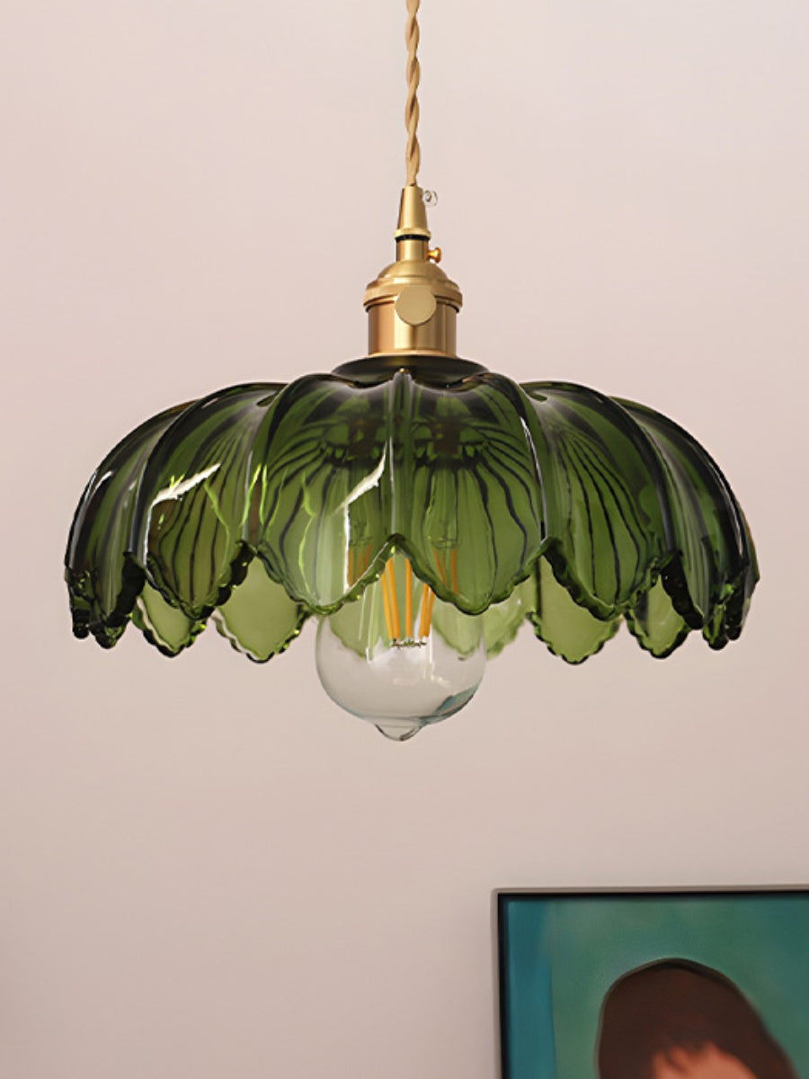 Retro Tulip Glass Pendant Light