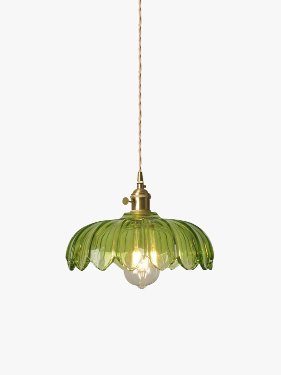 Retro Tulip Glass Pendant Light