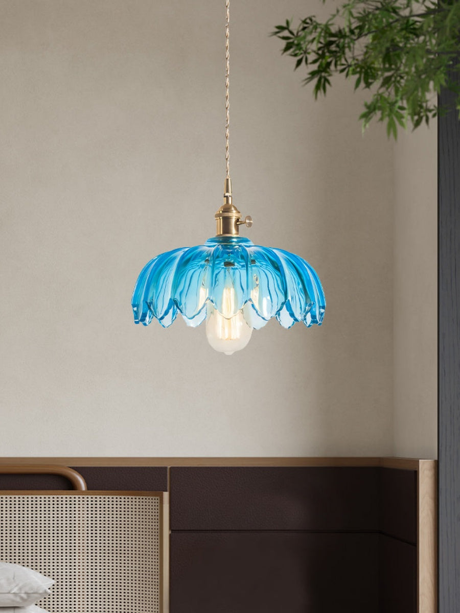 Retro Tulip Glass Pendant Light