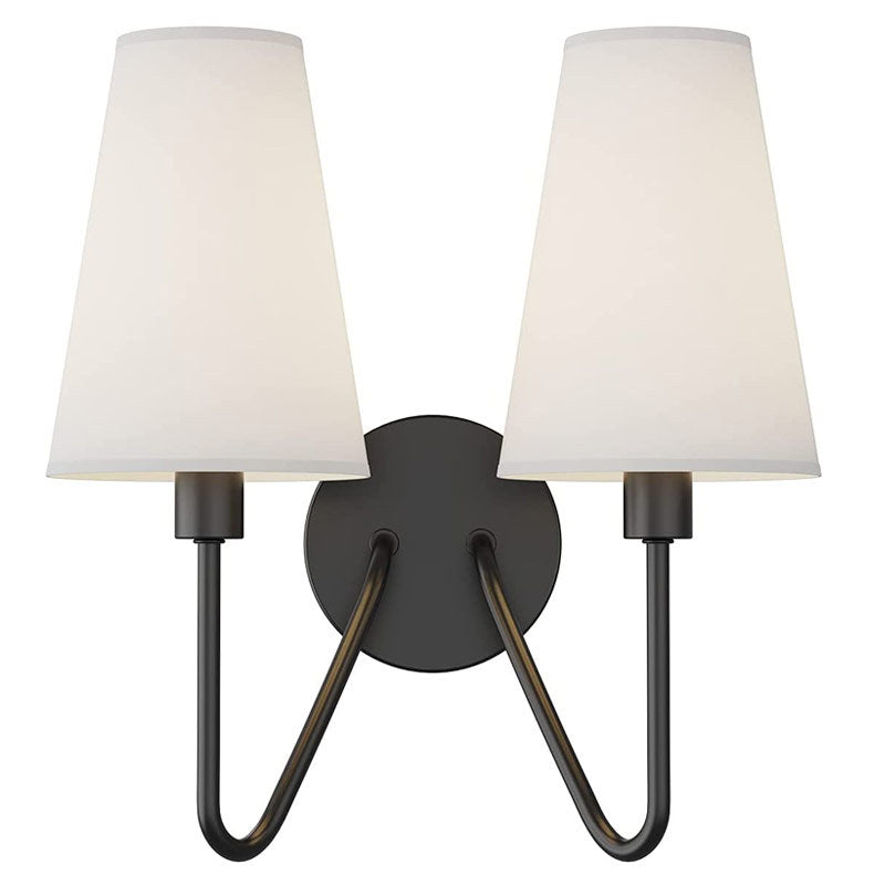 American Iron Fabric Shade Wall Sconce