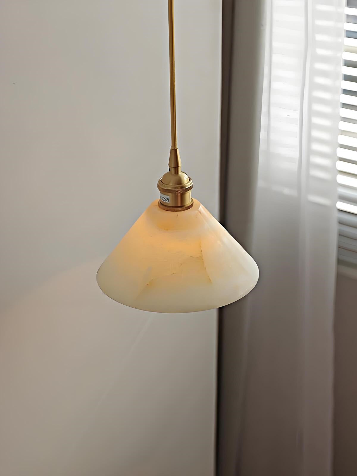 Modern Minimalist Design Brass Marble Pendant Light