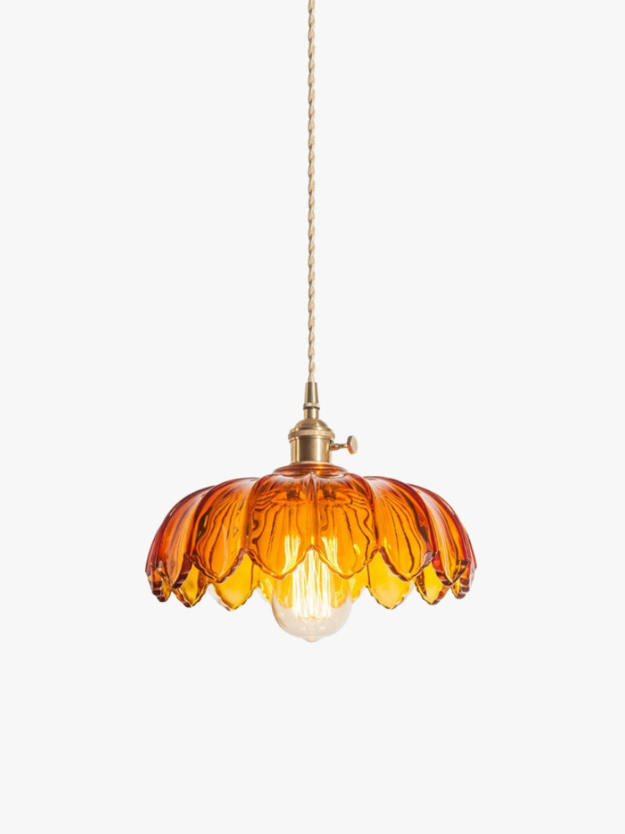 Retro Tulip Glass Pendant Light