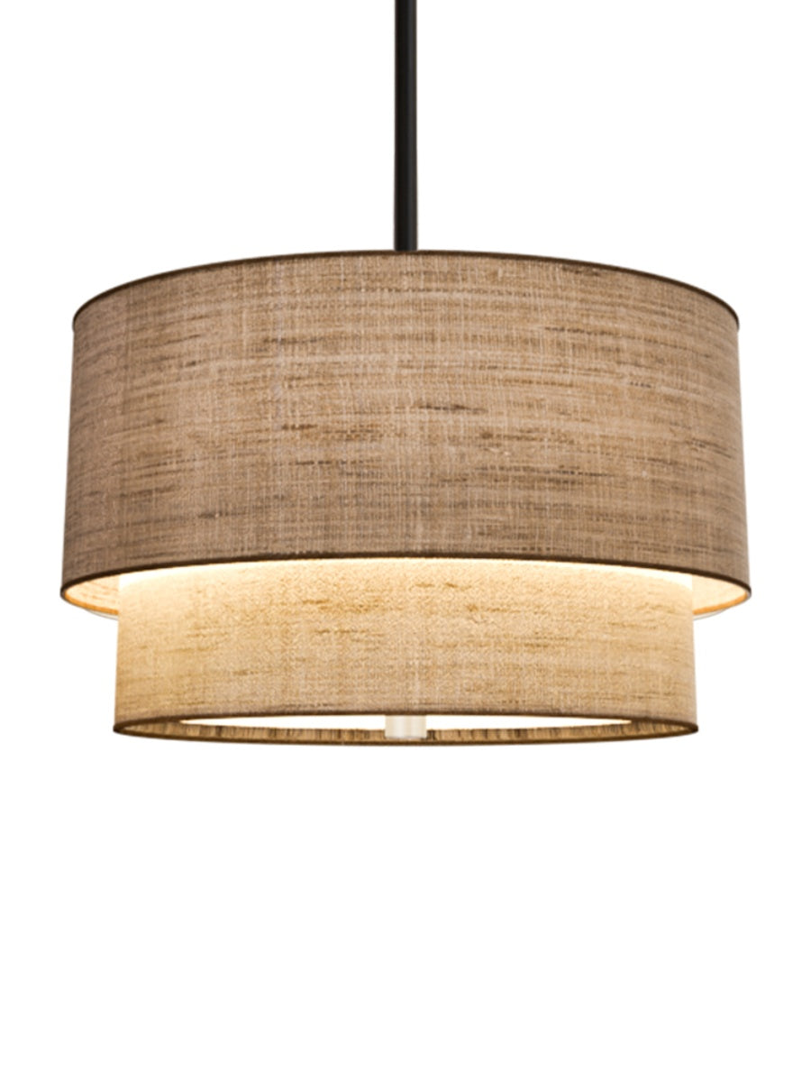 Double Fabric Drum Pendant Lamp