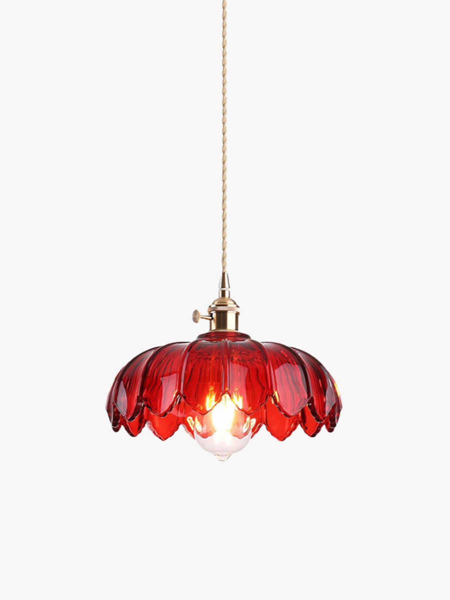 Retro Tulip Glass Pendant Light