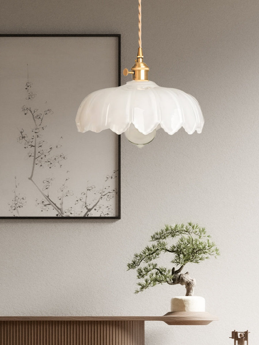 Retro Tulip Glass Pendant Light