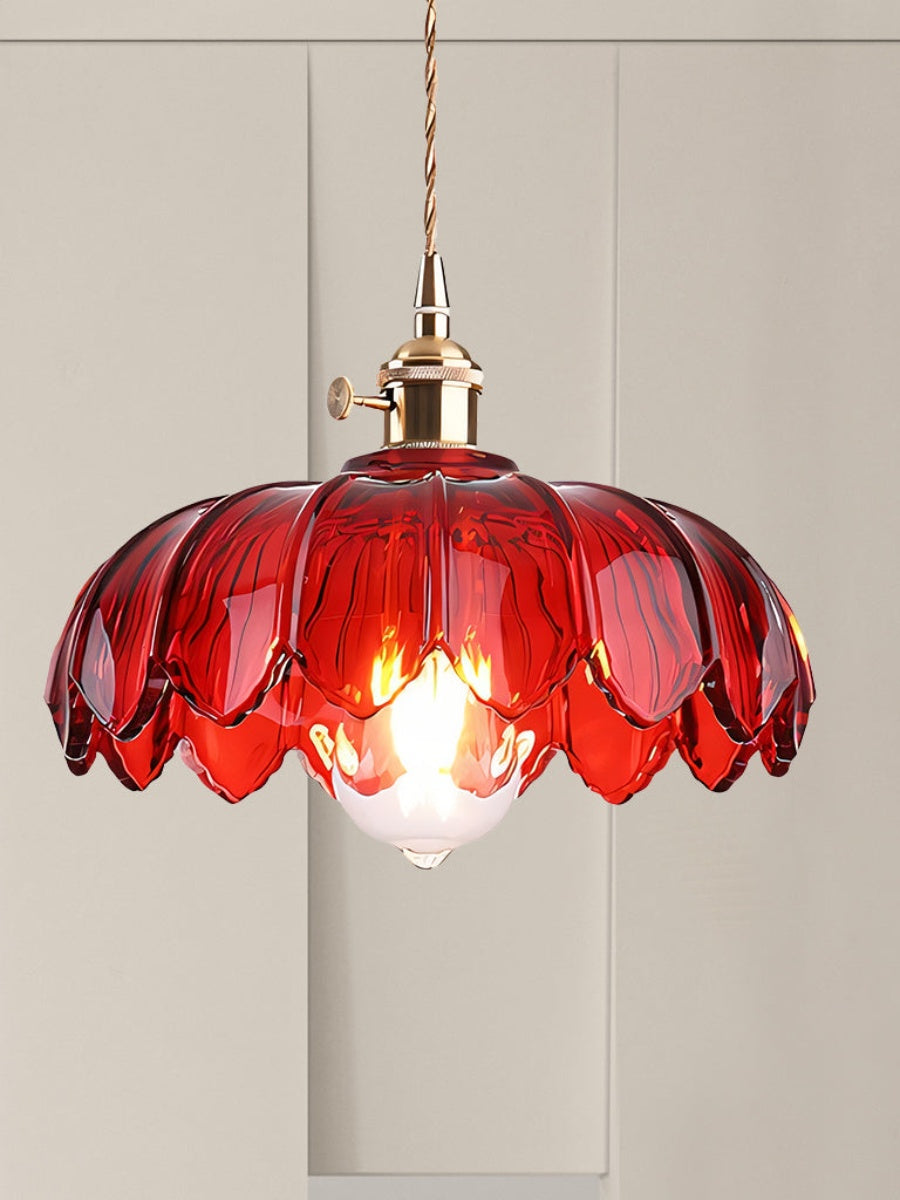 Retro Tulip Glass Pendant Light