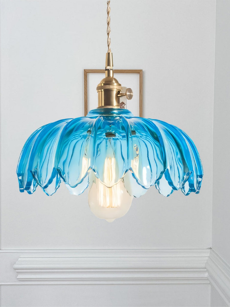 Retro Tulip Glass Pendant Light