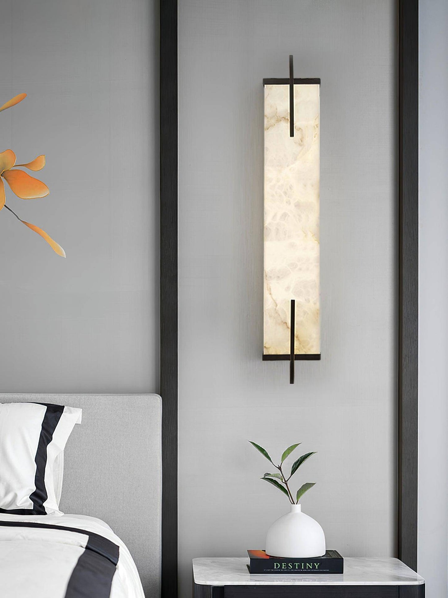 Rectangle Alabaster Wall Sconce