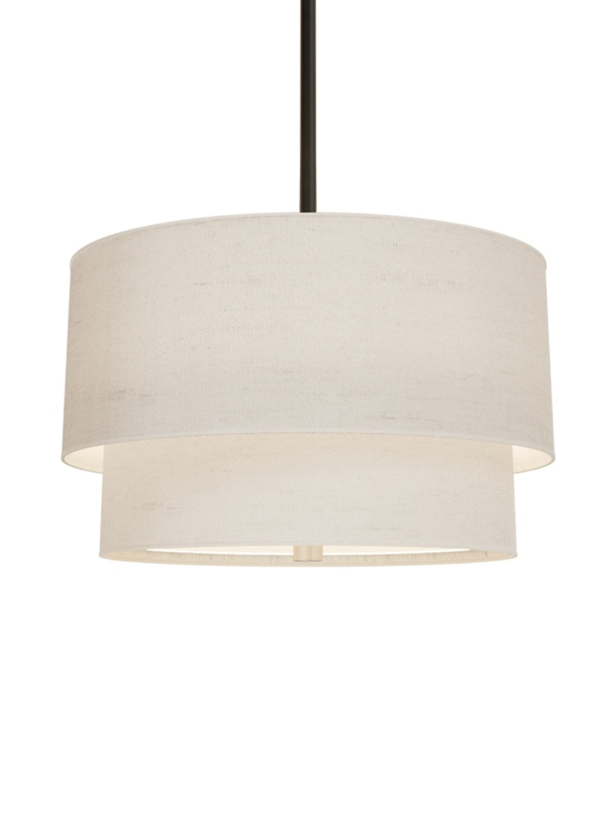 Double Fabric Drum Pendant Lamp