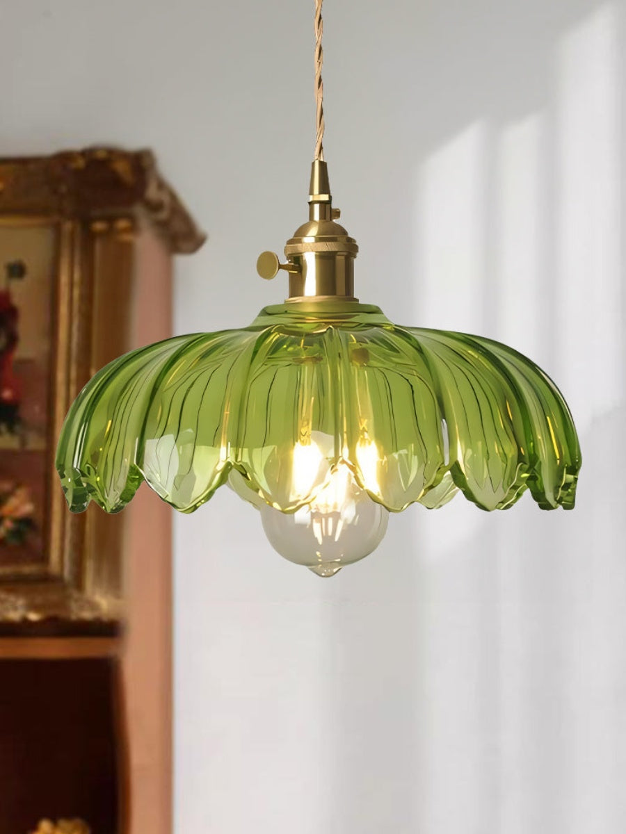 Retro Tulip Glass Pendant Light