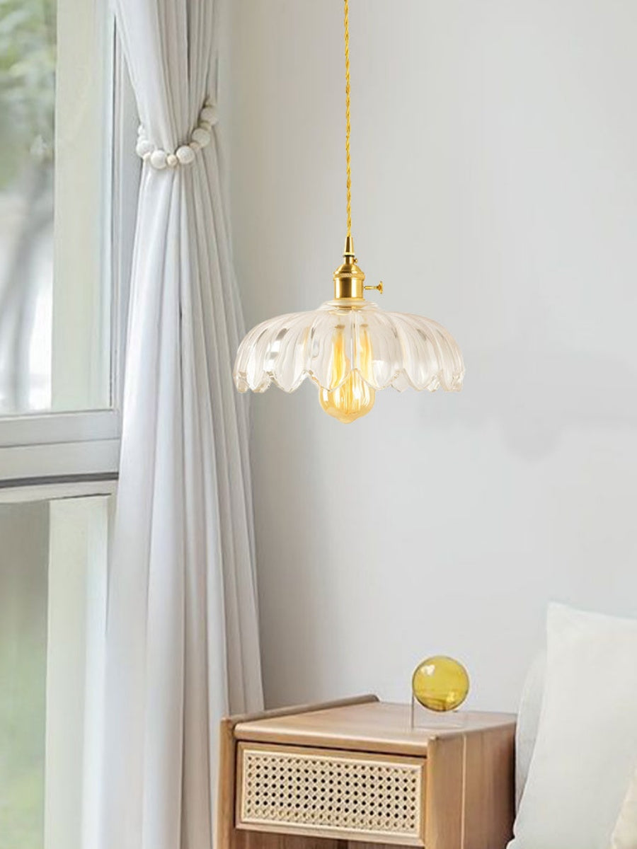 Retro Tulip Glass Pendant Light