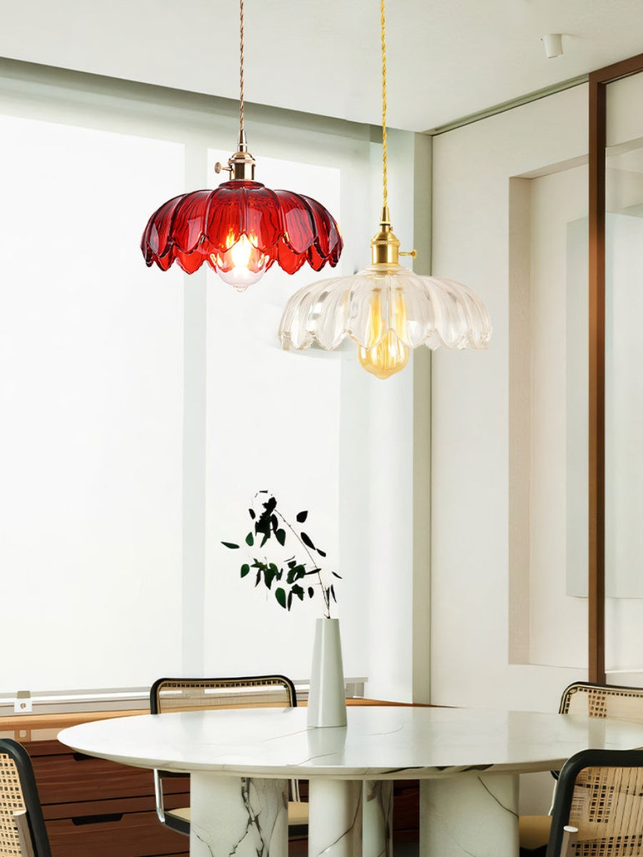 Retro Tulip Glass Pendant Light