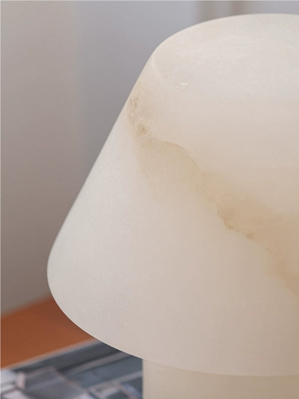 Delicate Stylish Mushroom Fitz Alabaster Table Lamp