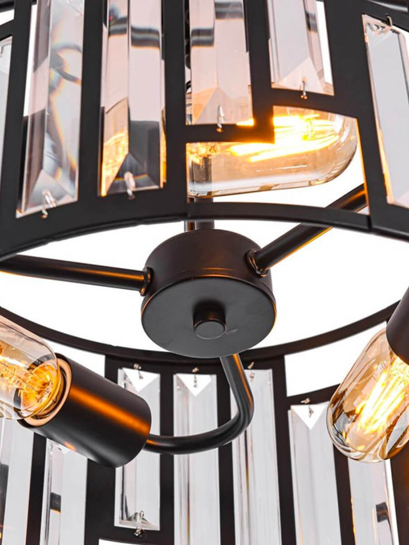 American Retro Industrial Style Iron Birdcage Pendant Lamp