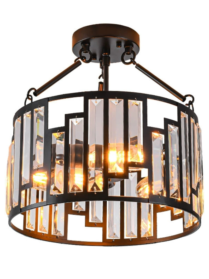 American Retro Industrial Style Iron Birdcage Pendant Lamp