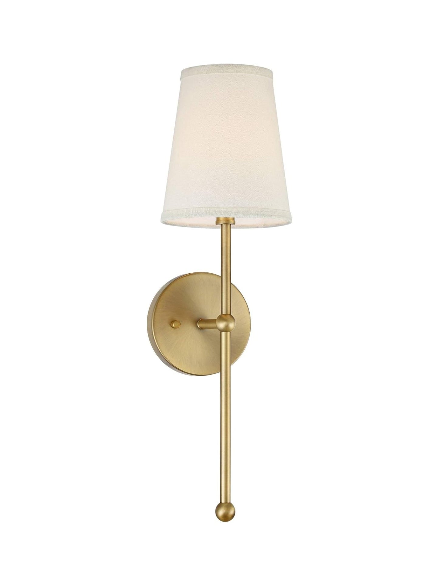 Nordic Rustic Brass Fabric Wall Lamp