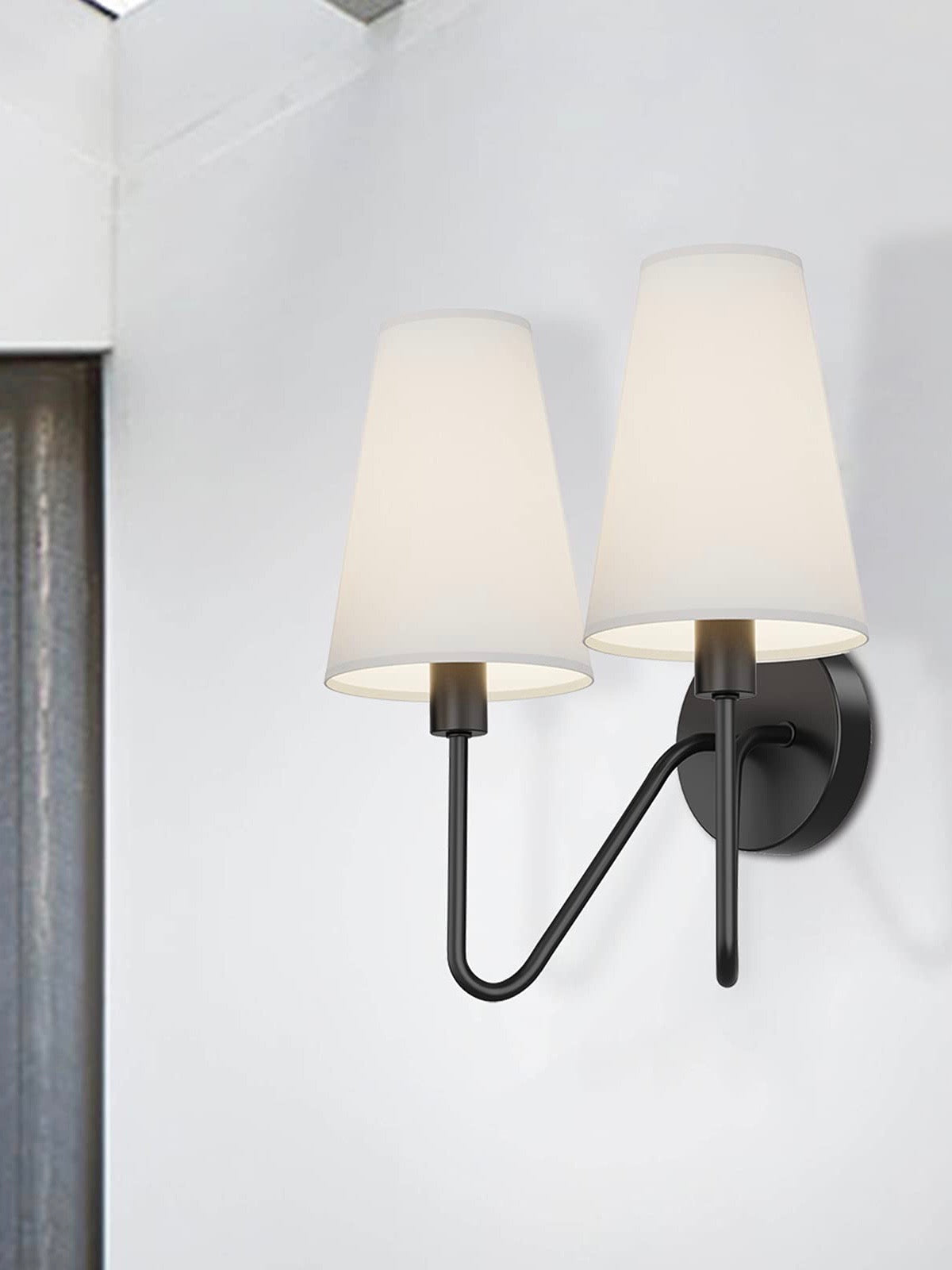 American Iron Fabric Shade Wall Sconce