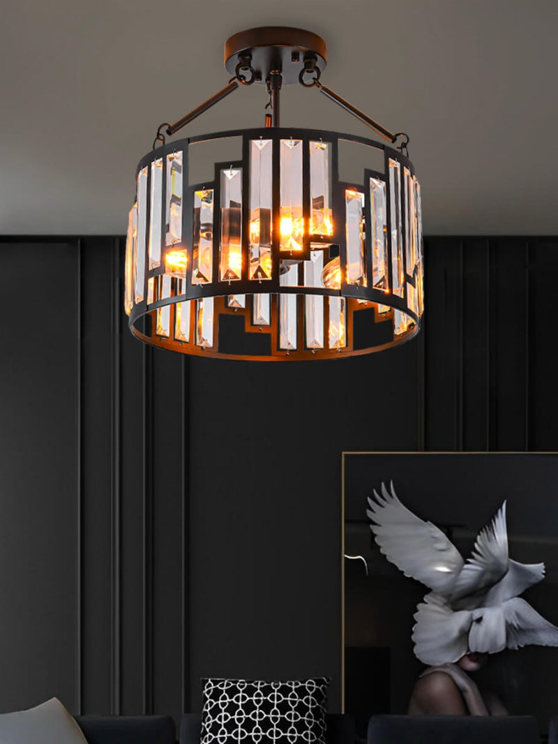 American Retro Industrial Style Iron Birdcage Pendant Lamp