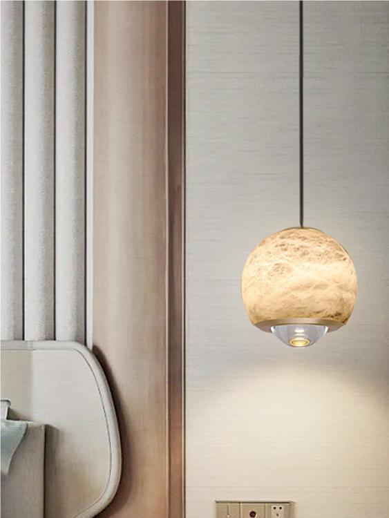 New Chinese Style Classical Round Joyc Alabaster Light