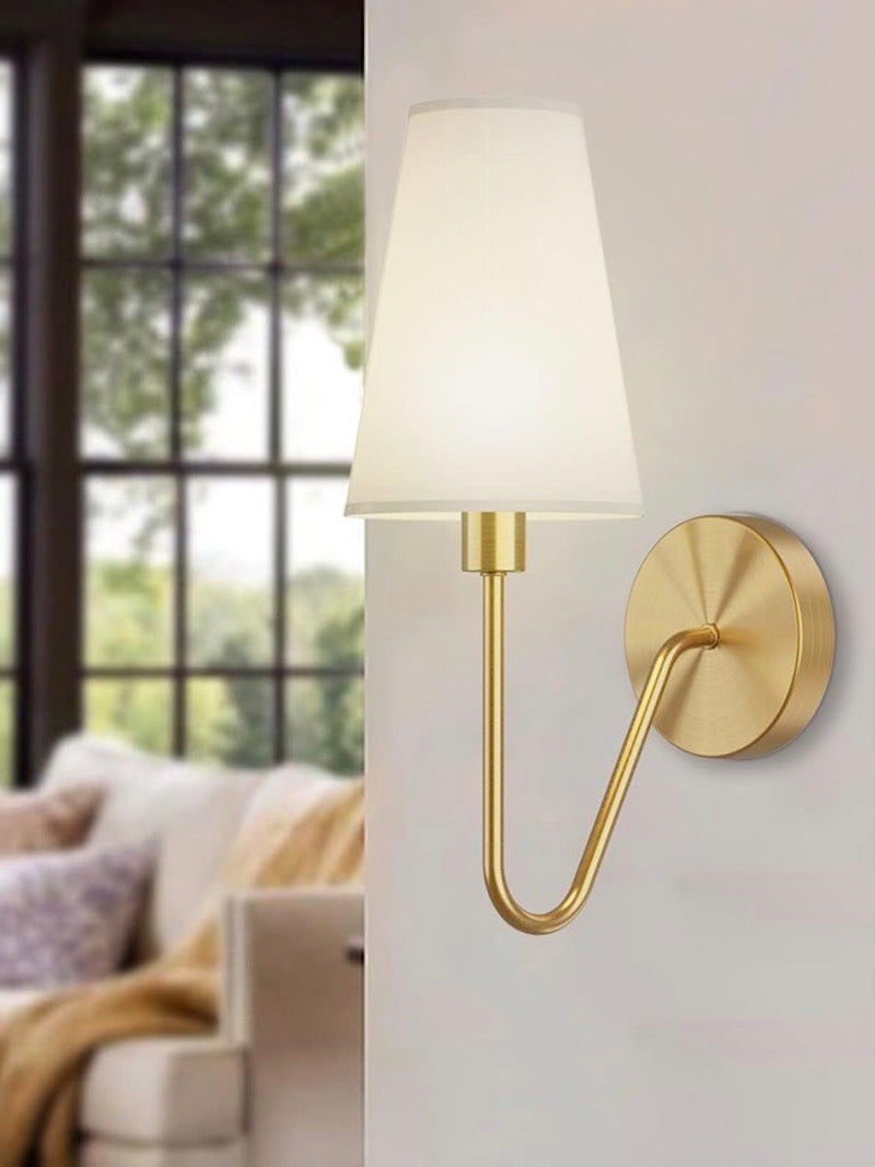 American Iron Fabric Shade Wall Sconce