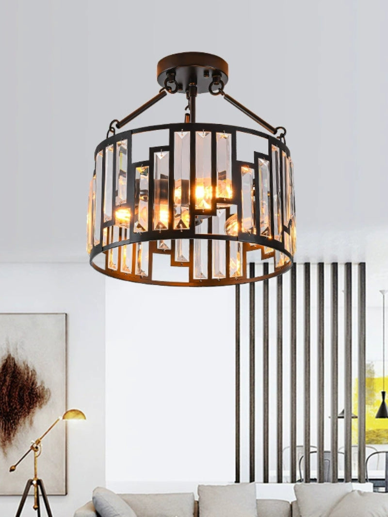 American Retro Industrial Style Iron Birdcage Pendant Lamp