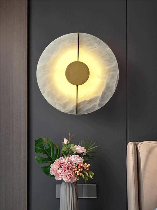 Captivating Harmonious Orbicular Thom Alabaster Wall Lamp