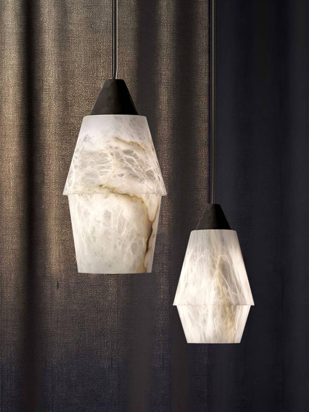 Elegant Natural Marble Pendant Light for Bedroom